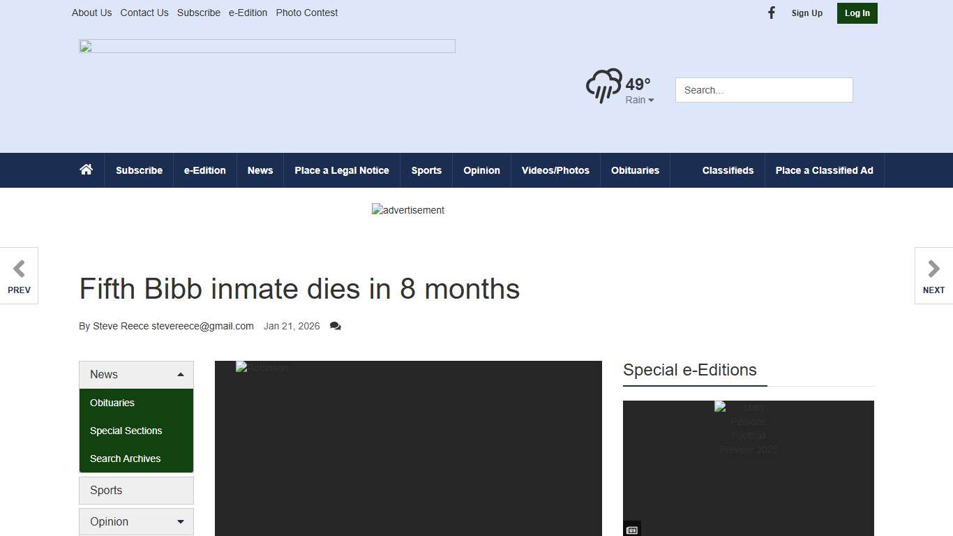 Fifth Bibb inmate dies in 8 months News mymcr.net